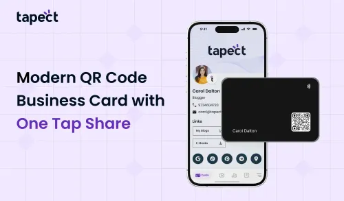 Modern QR Code Business Card with One Tap Share