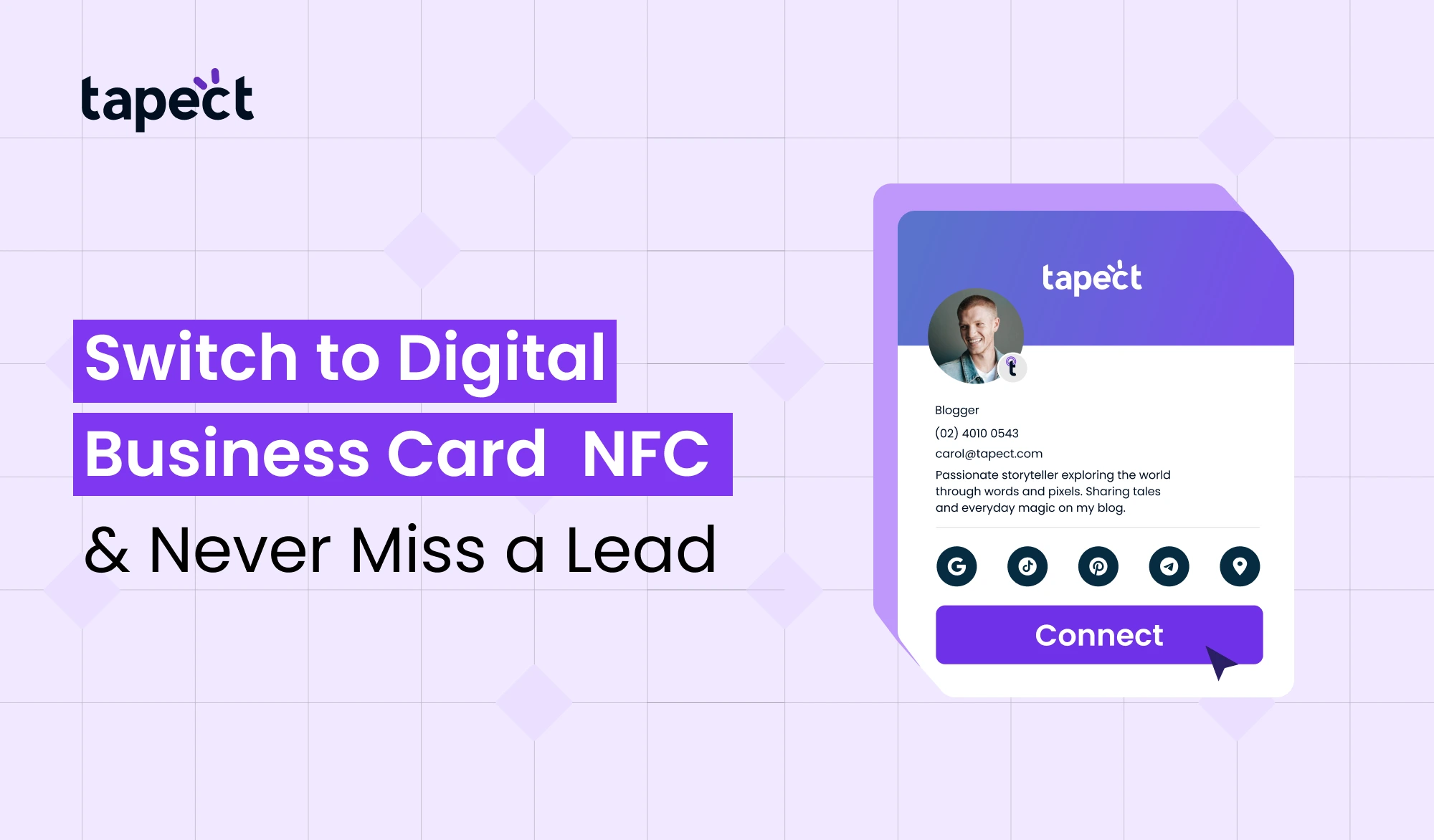 Switch to Digital Business Card NFC & Never Miss a Lead