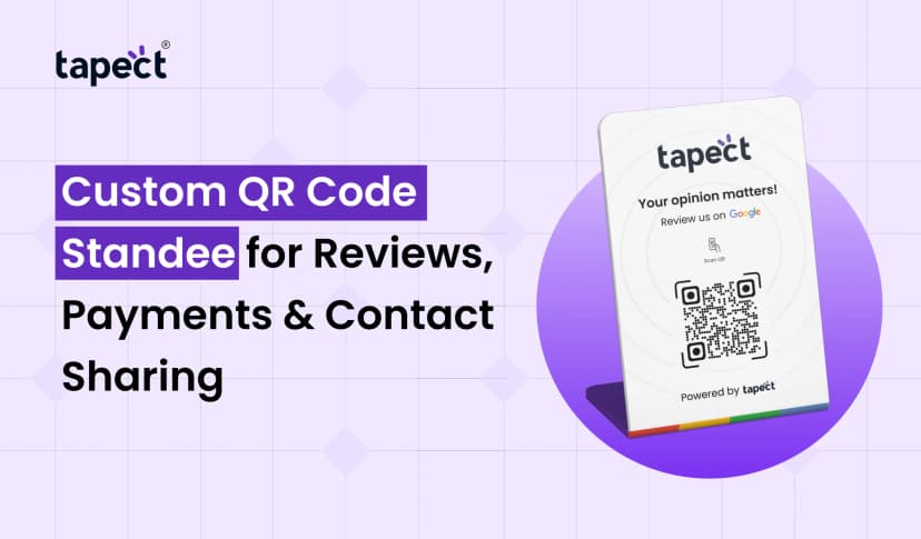 Custom QR Code Standee for Reviews, Payments & Contact Sharing